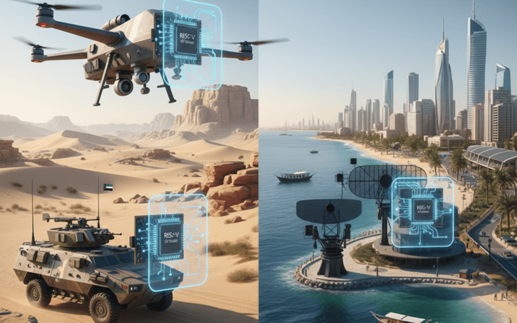 RISC-V based edge AI computing used in UAE defense drones, radar systems, and autonomous vehicles