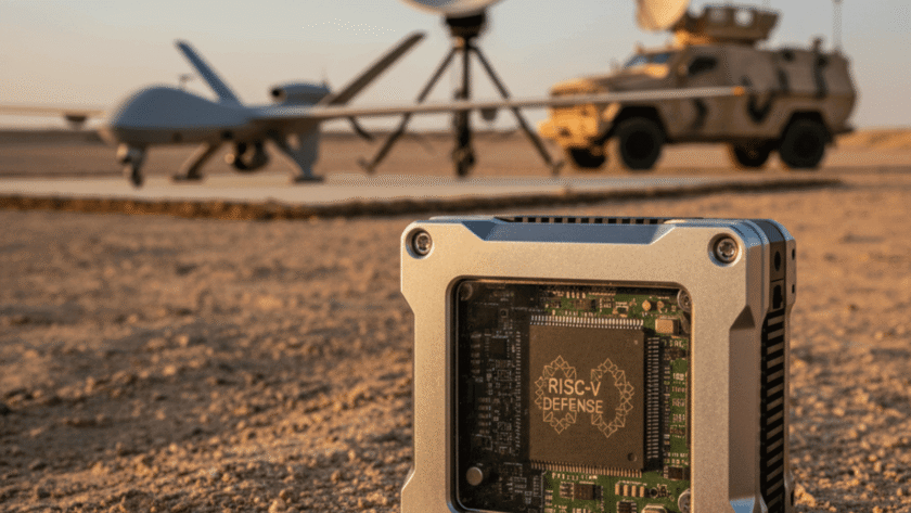 RISC-V based edge computing module used in UAE defense systems for drones, secure vehicles, and military communications