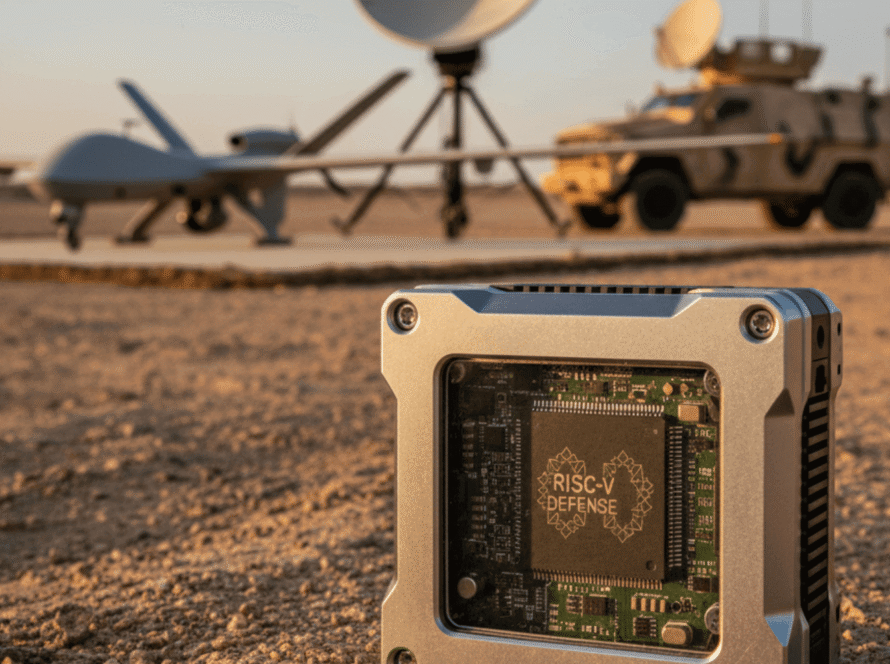 RISC-V based edge computing module used in UAE defense systems for drones, secure vehicles, and military communications