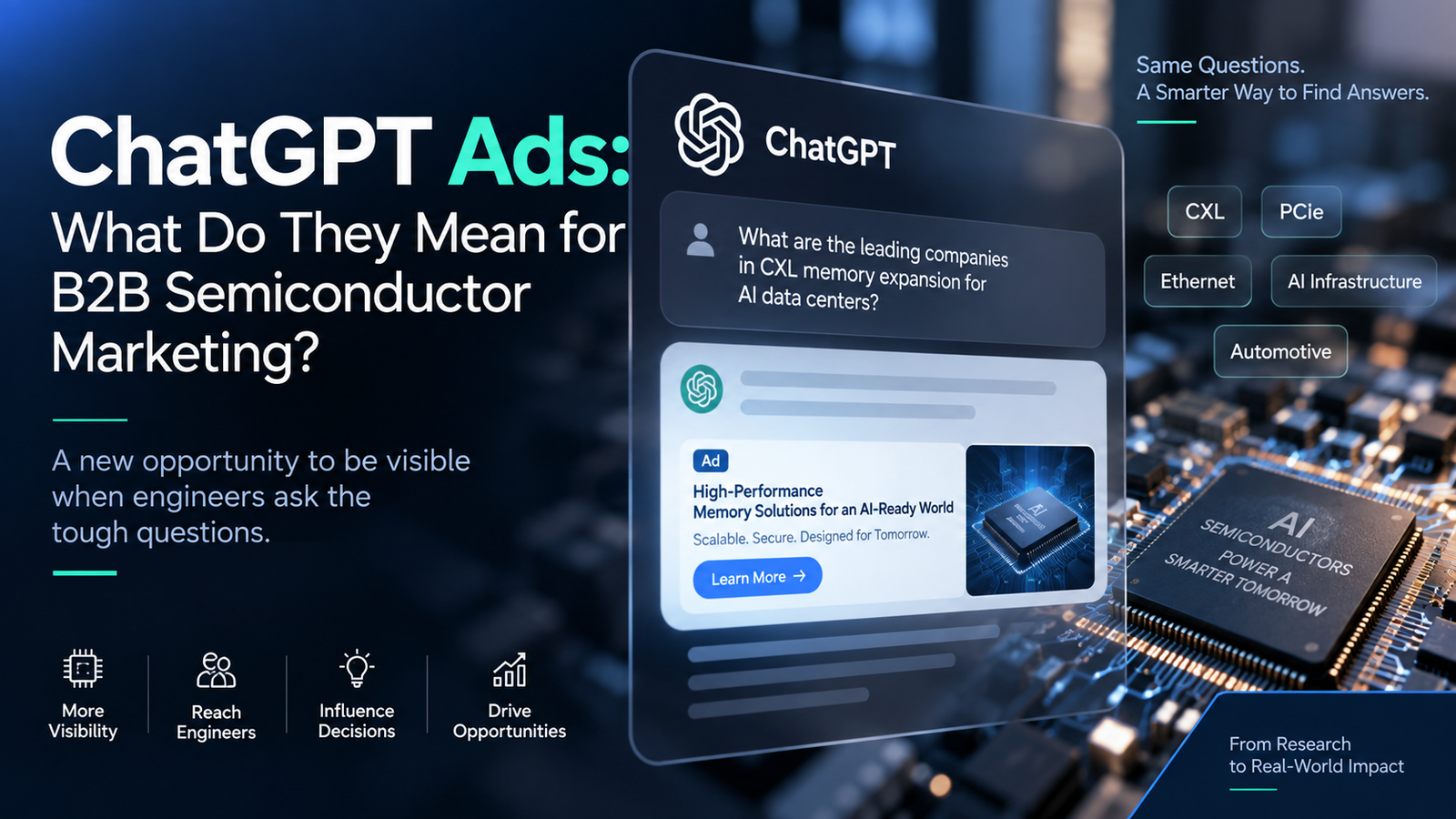 ChatGPT Ads and AI search visibility for B2B semiconductor marketing